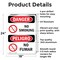 Signmission No Smoking Danger Sign, Aluminum, 18in W x 24in L, 2PK OS-2PACK-DS-A-1824-VS-1469 - alternate 6